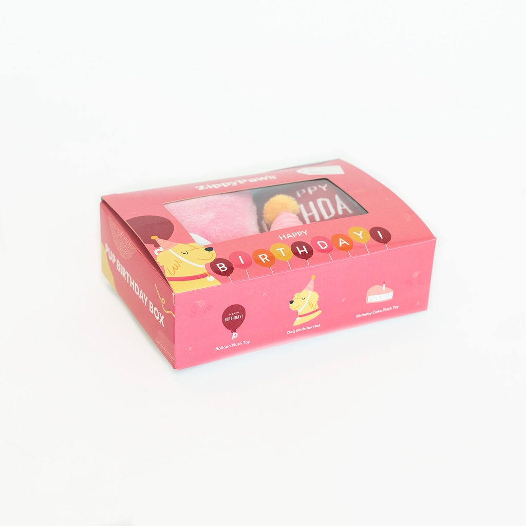 Іграшка для собак Святковий набір до Дня Народження Birthday Box Pink ZippyPaws