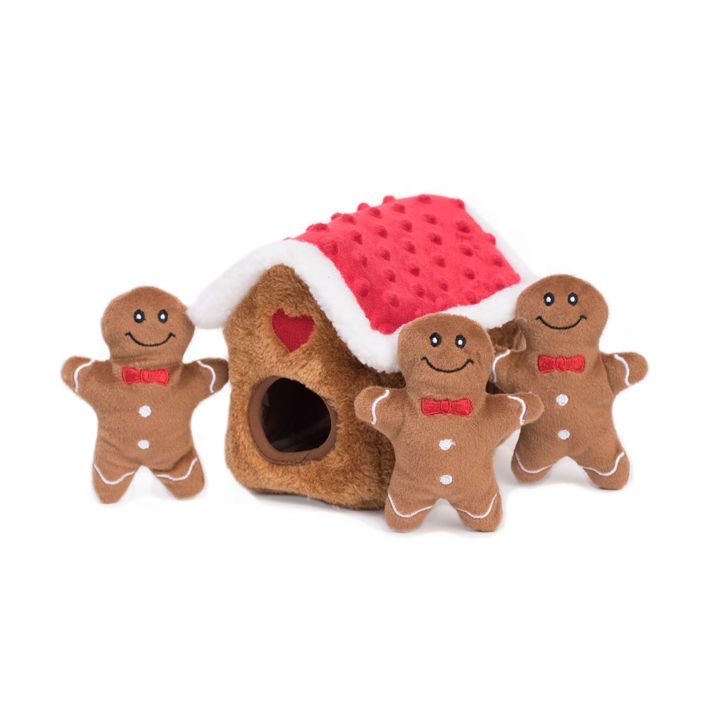 Іграшка для собак Пряниковий будиночок Holiday Zippy Burrow™ - Gingerbread House ZippyPaws