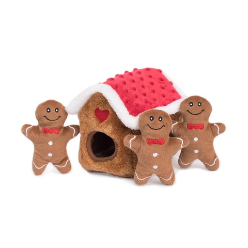 Іграшка для собак Пряниковий будиночок Holiday Zippy Burrow™ - Gingerbread House ZippyPaws