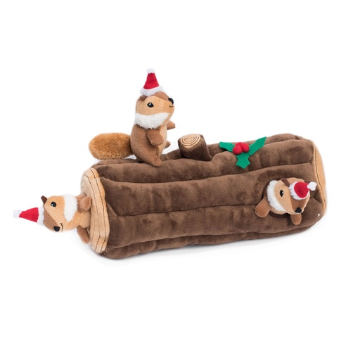 Іграшка для собак Святкове Дупло з білочками Holiday Burrow™ - Yule Log ZippyPaws