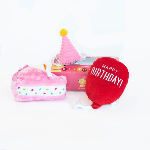 Іграшка для собак Святковий набір до Дня Народження Birthday Box Pink ZippyPaws