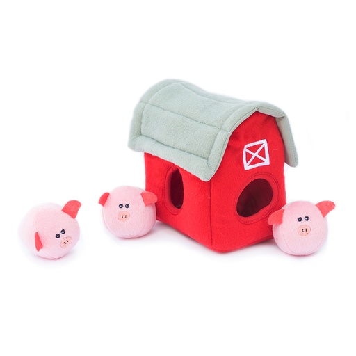 Іграшка для собак Хлів з Поросятами Burrow™ Pig Barn with Bubble Babiez ZippyPaws